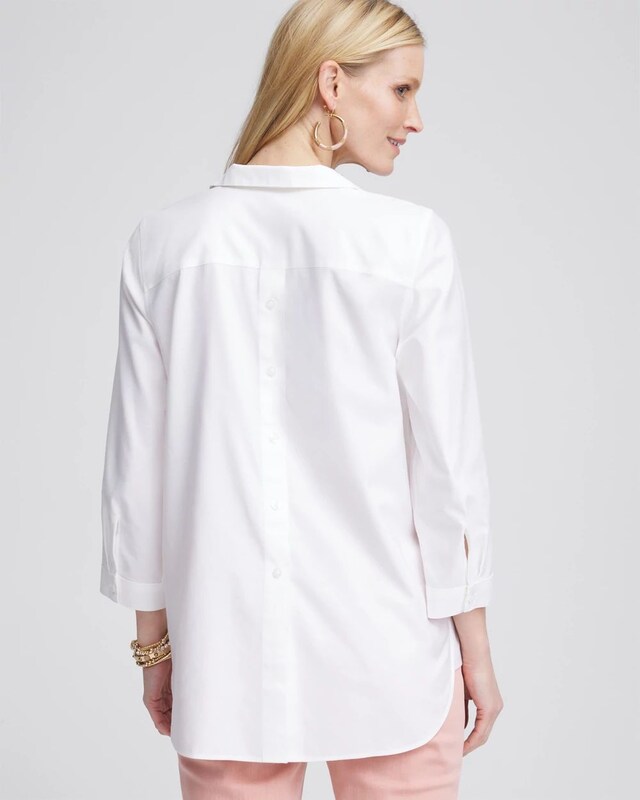 No Iron Floral Buttonback Tunic - image 3